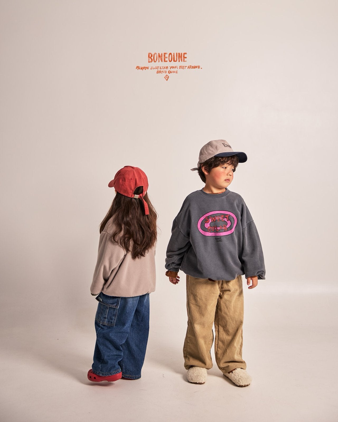 BONEOUNE スウィートカラー裏起毛mtm☆即納☆---bn806