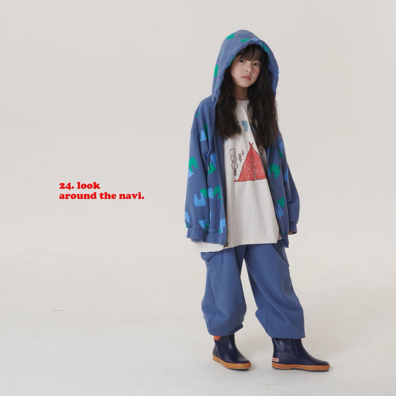 navi.キャンピングロングTシャツ ( kids&junior)☆即納☆---na708