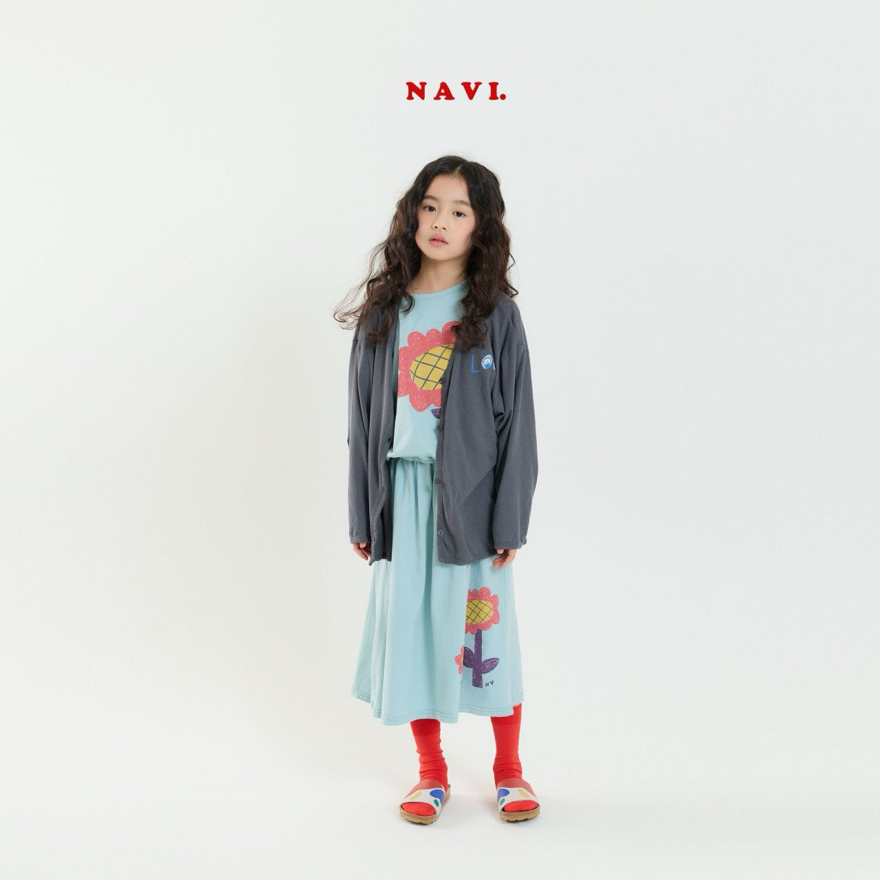 【予約】navi ひまわりTシャツ---na035