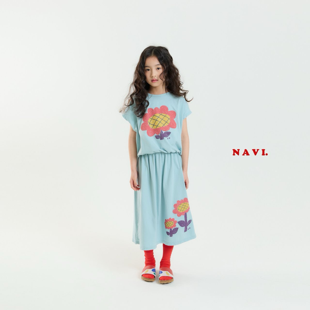 【予約】navi ひまわりスカート---na036