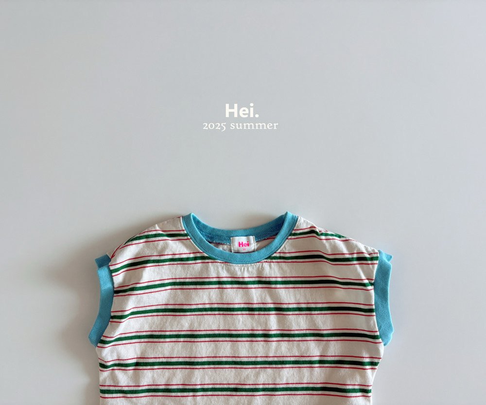 【予約】Hei.配色ボーダーTシャツ---hi021