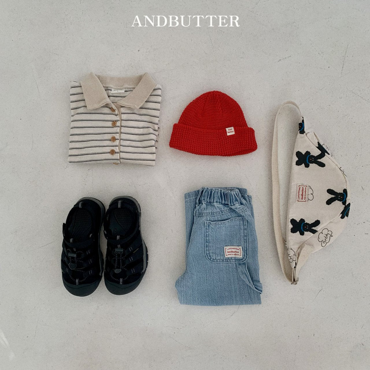 andbutter サマーワッフルビーニー☆即納☆---an100