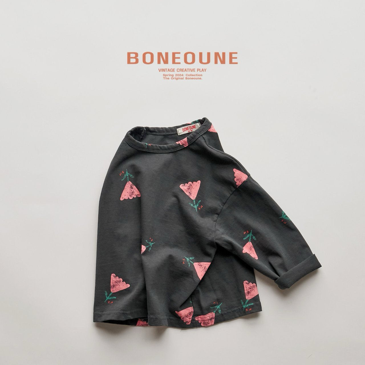 BONEOUNE フラワーシングルT☆即納☆---bn510