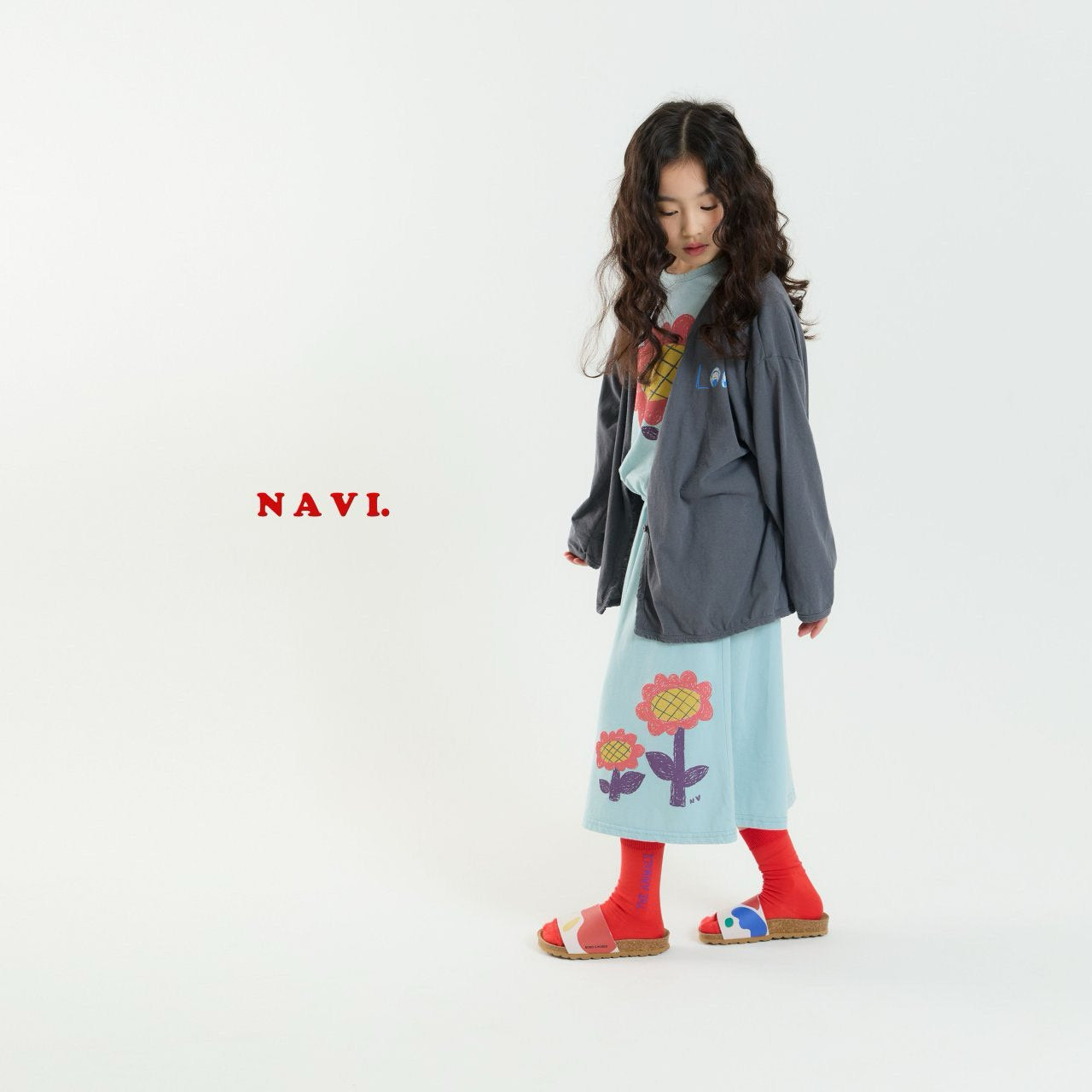【予約】navi ひまわりTシャツ---na035