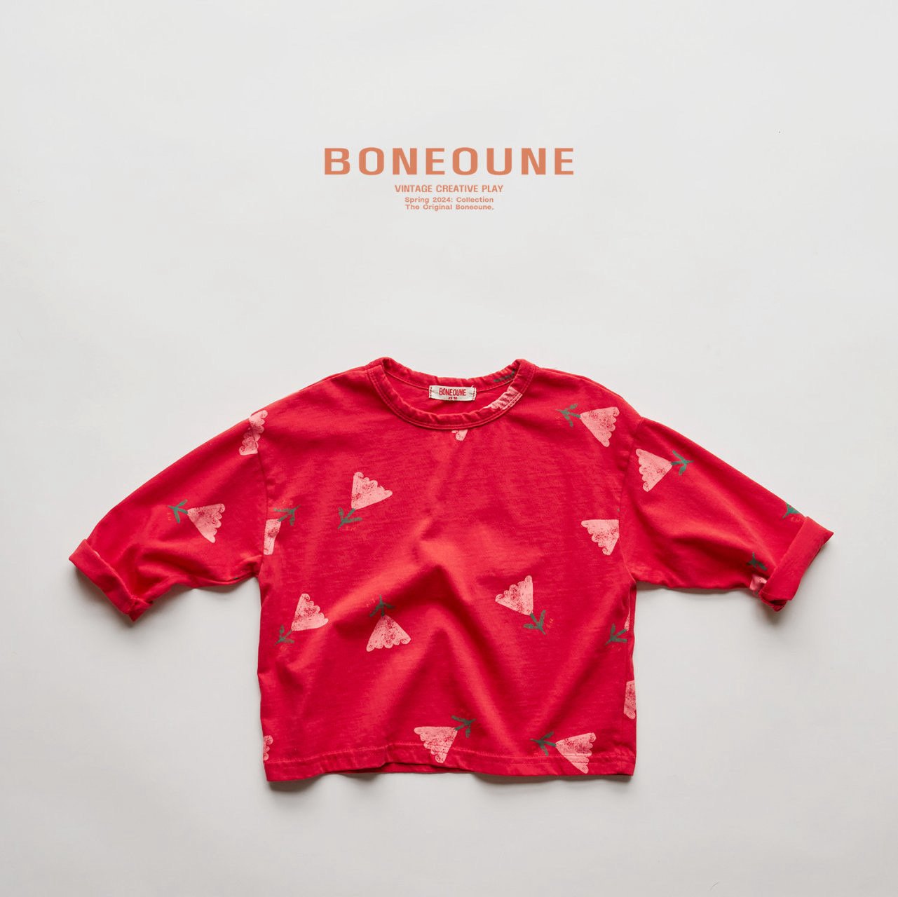 BONEOUNE フラワーシングルT☆即納☆---bn510