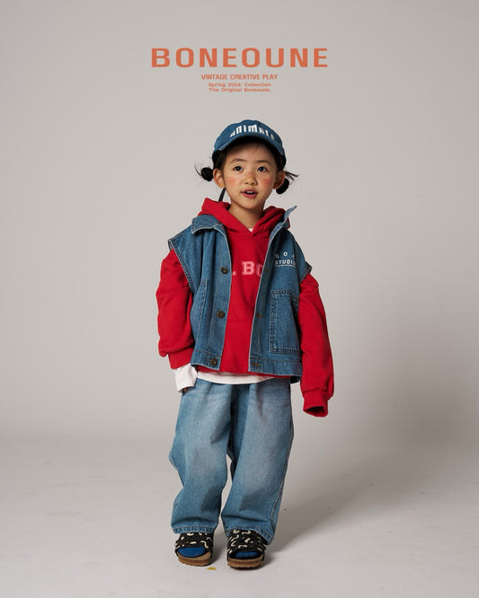 BONEOUNE デニムベスト---bn505