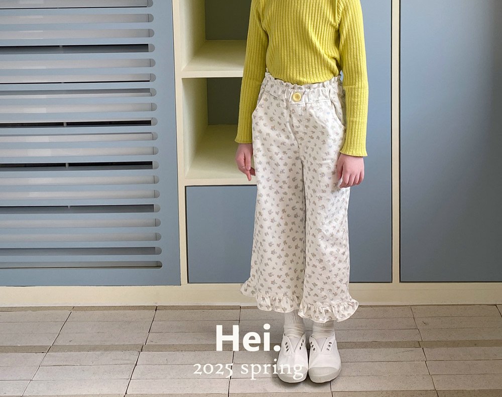 Hei. フラワーフリルパンツ☆即納☆---hi916