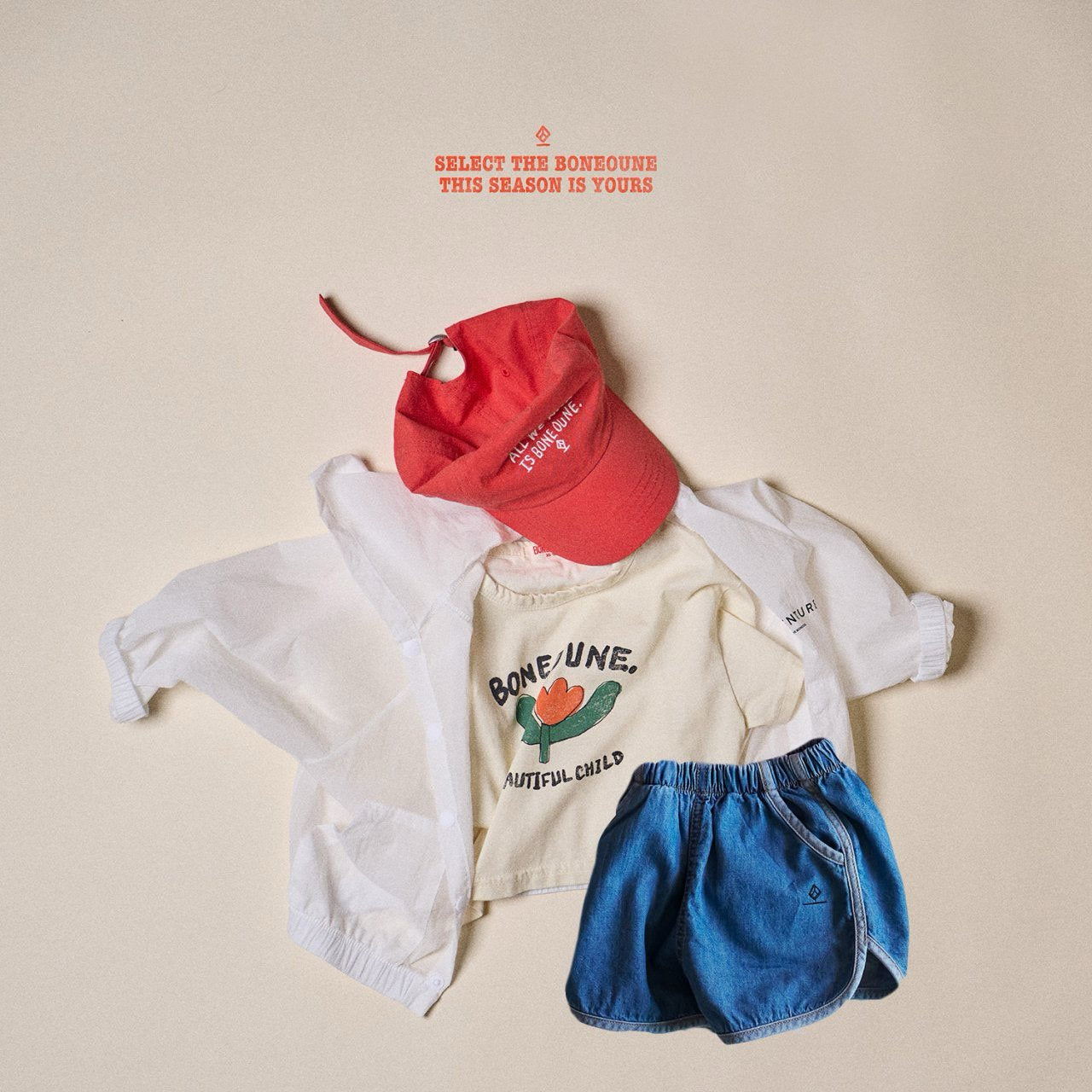 【予約】BONEOUNE ハッピーショートデニム---bn013