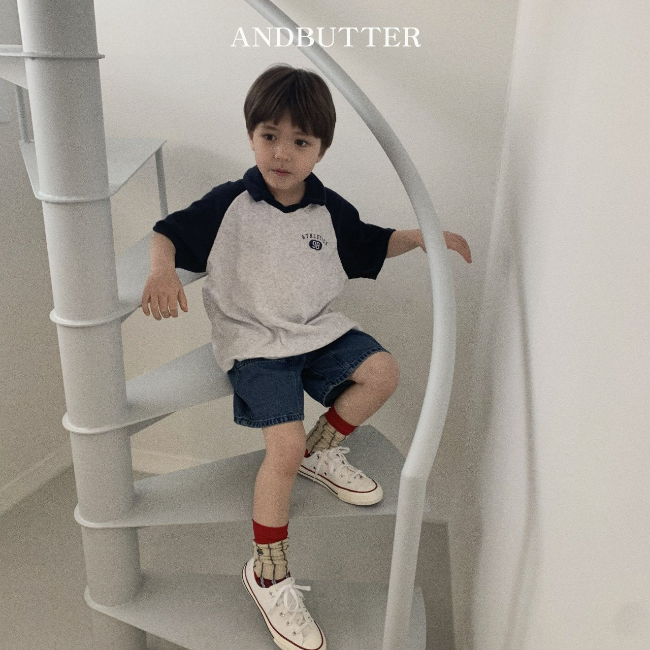 andbutter ハーフデニムパンツ☆即納☆---an111