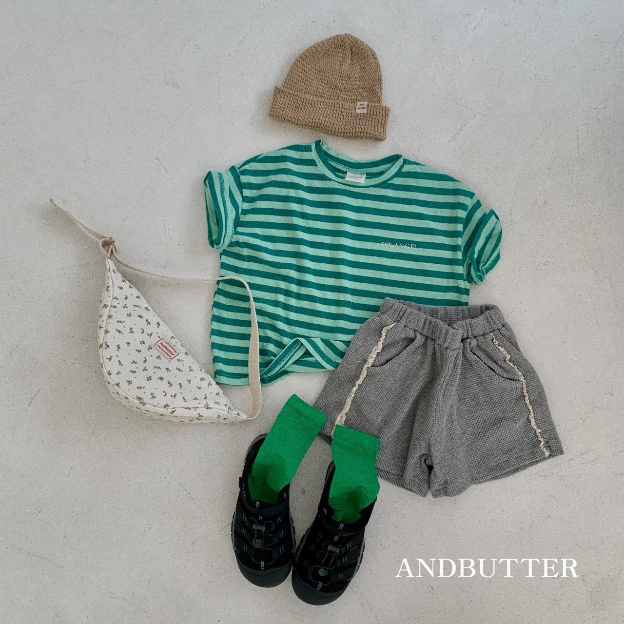 andbutter サマーワッフルビーニー☆即納☆---an100