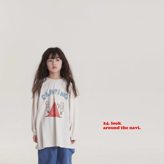 navi.キャンピングロングTシャツ ( kids&junior)☆即納☆---na708