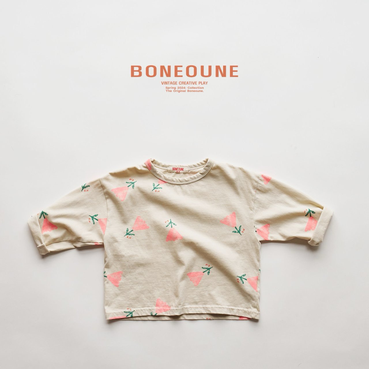 BONEOUNE フラワーシングルT☆即納☆---bn510
