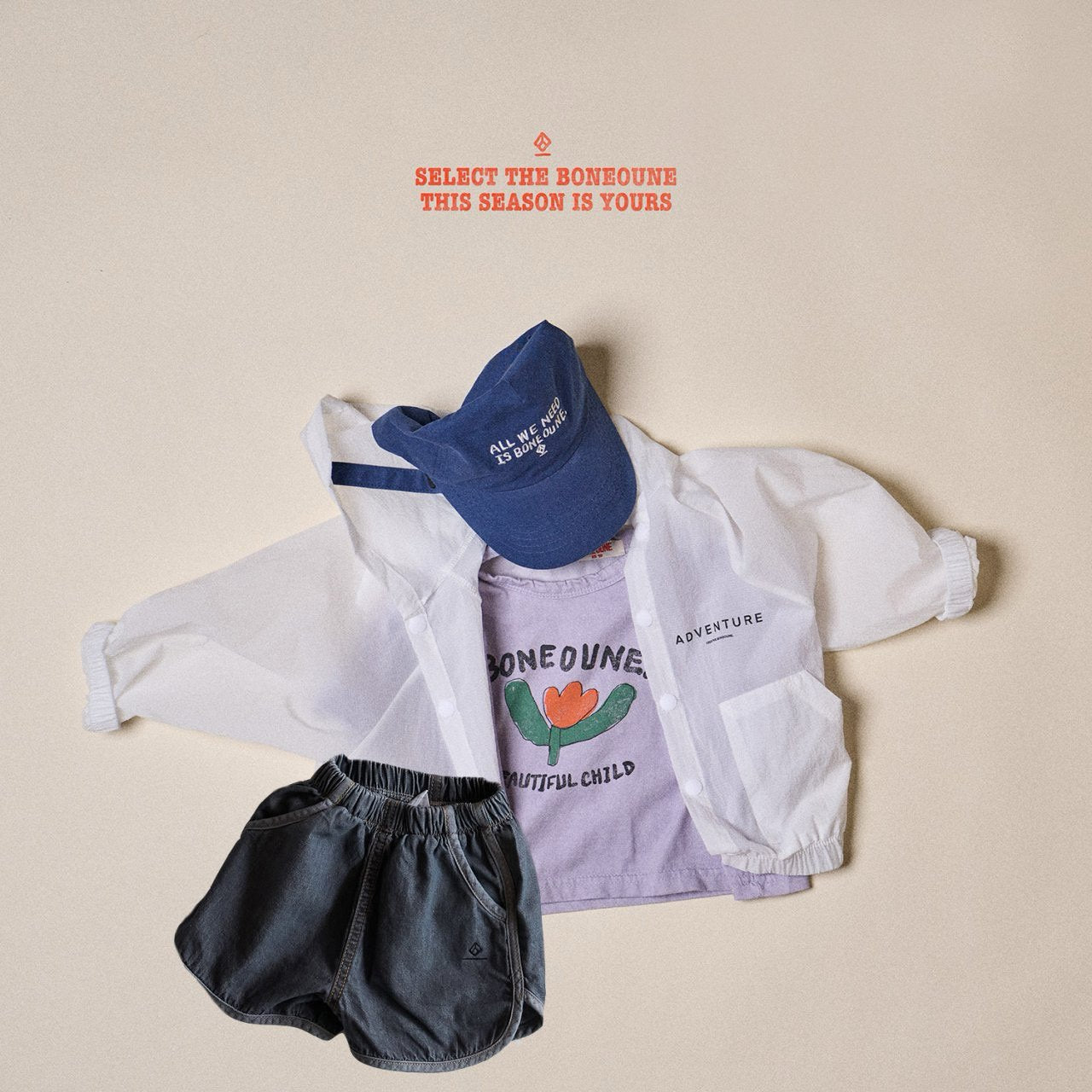 【予約】BONEOUNE ハッピーショートデニム---bn013