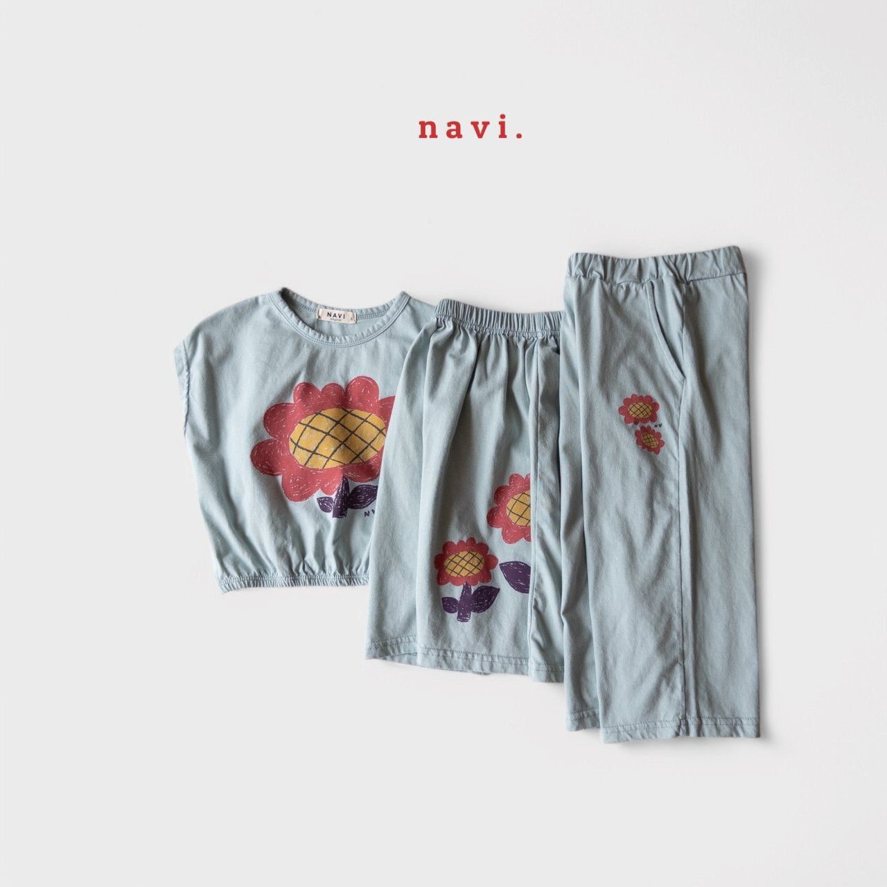 【予約】navi ひまわりTシャツ---na035