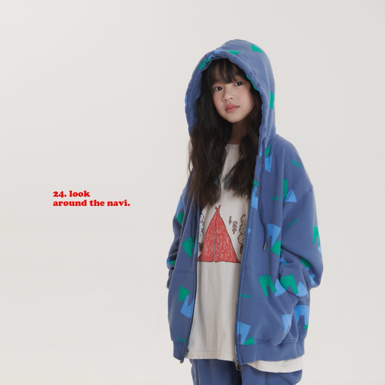 navi.キャンピングロングTシャツ ( kids&junior)☆即納☆---na708