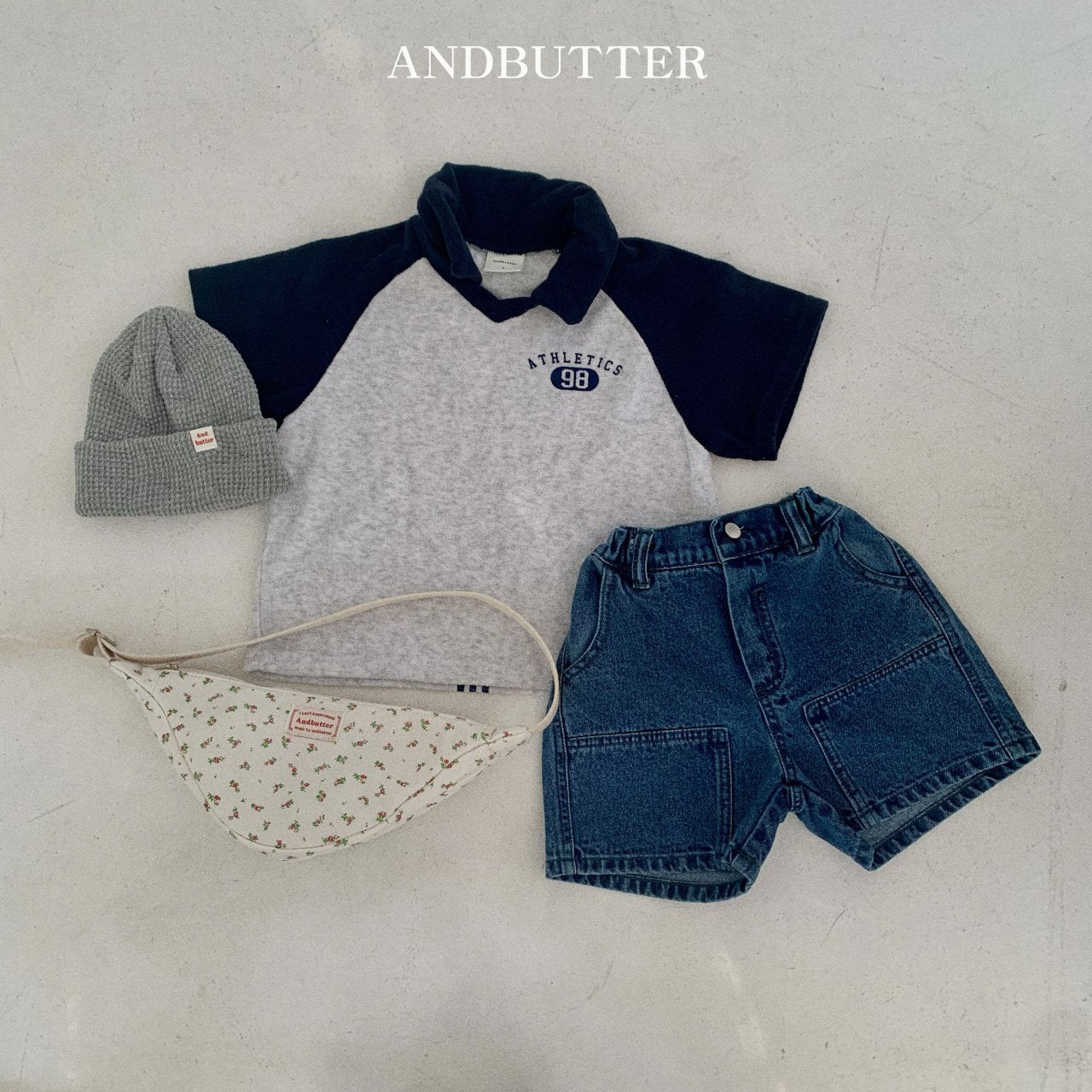 andbutter ハーフデニムパンツ☆即納☆---an111