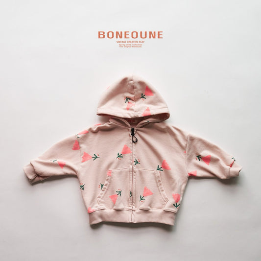 BONEOUNE フラワージップフーディー☆即納☆---bn511