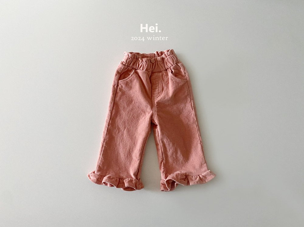 Hei.スパンコーデュロイフリルパンツ---☆即納☆hi862