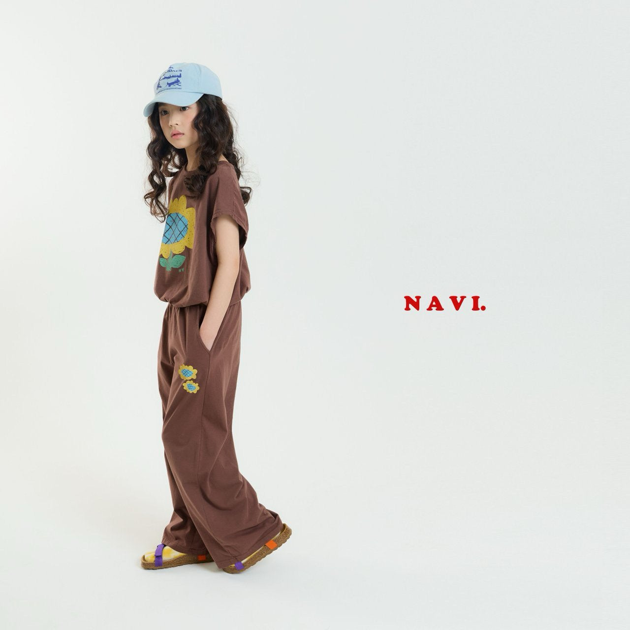 【予約】navi ひまわりTシャツ---na035