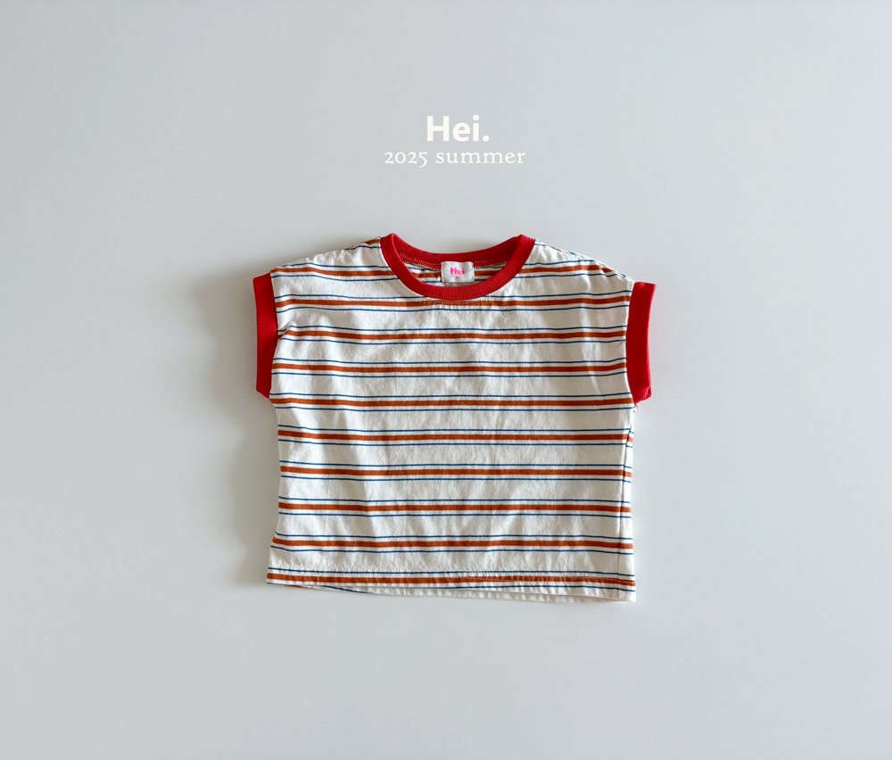 【予約】Hei.配色ボーダーTシャツ---hi021