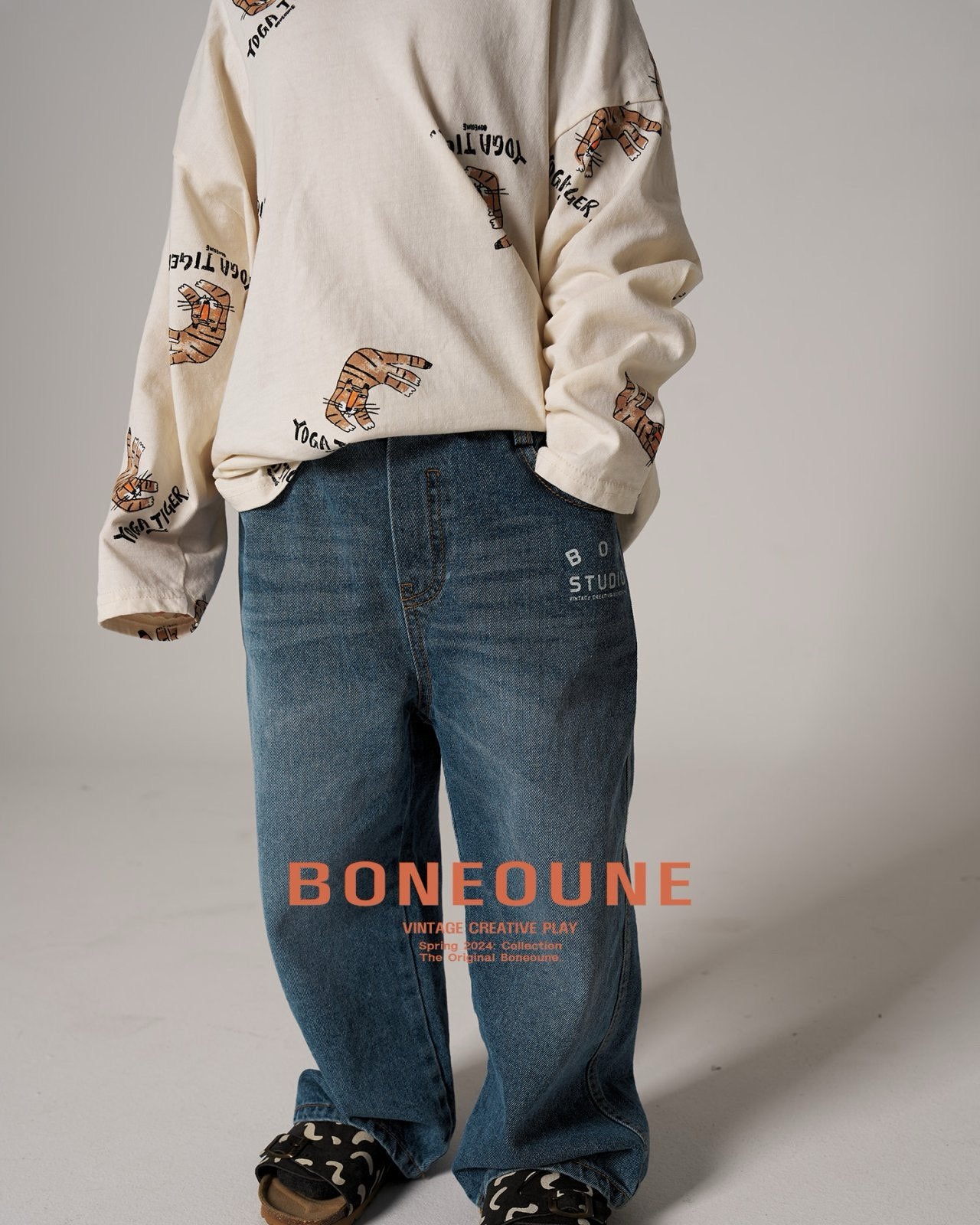BONEOUNE ヨガタイガーシングルT☆即納☆---bn522