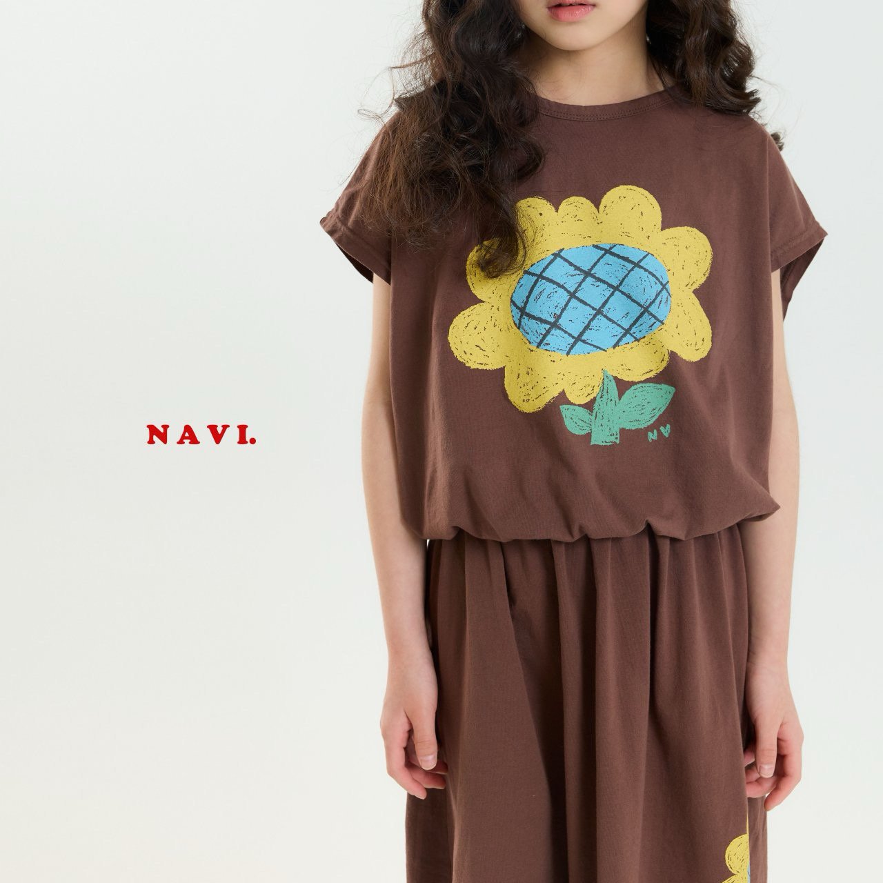 【予約】navi ひまわりTシャツ---na035