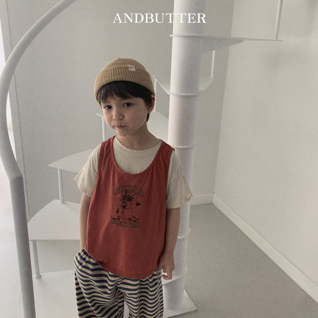 andbutter サマーワッフルビーニー☆即納☆---an100