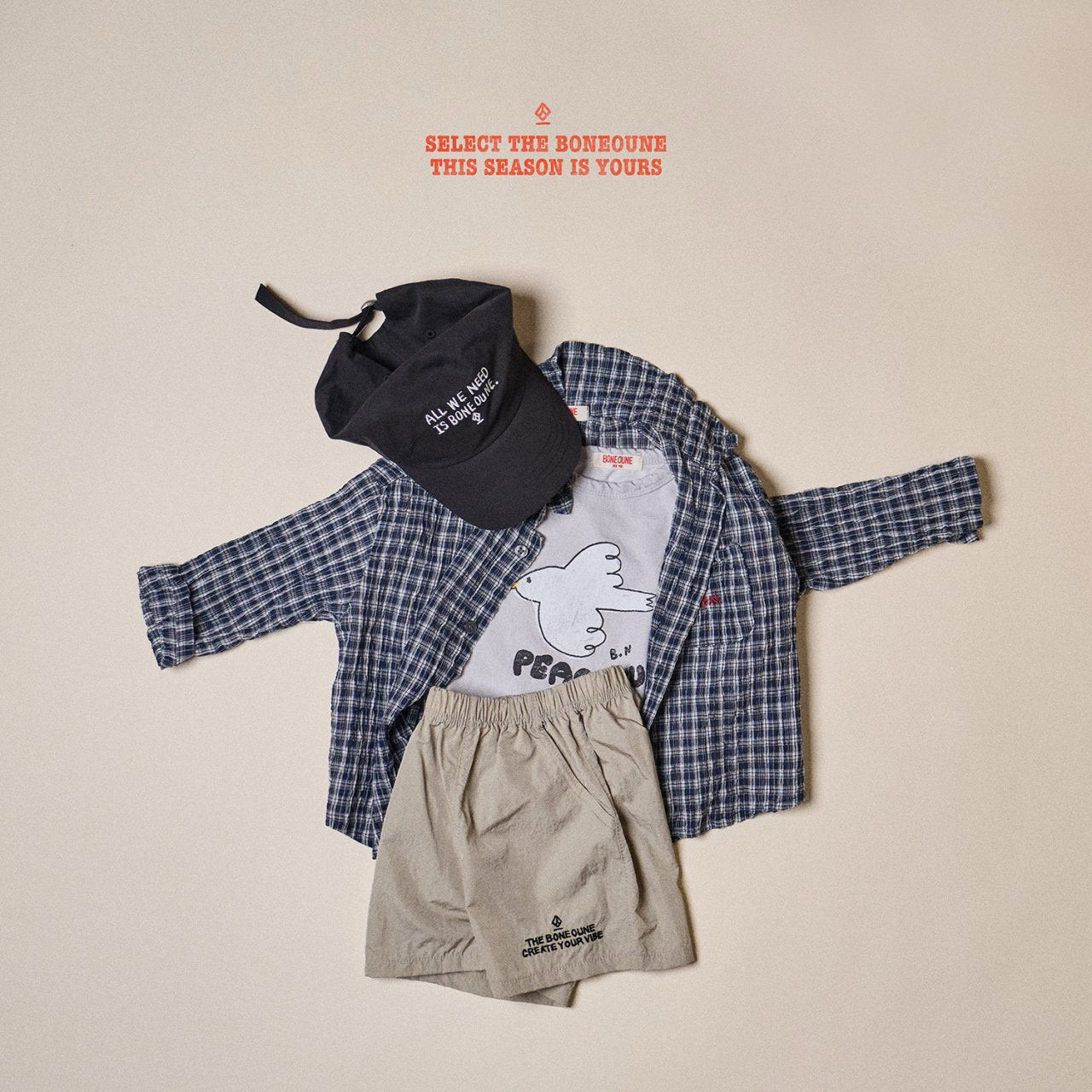 【予約】BONEOUNE チェックシャツ---bn007