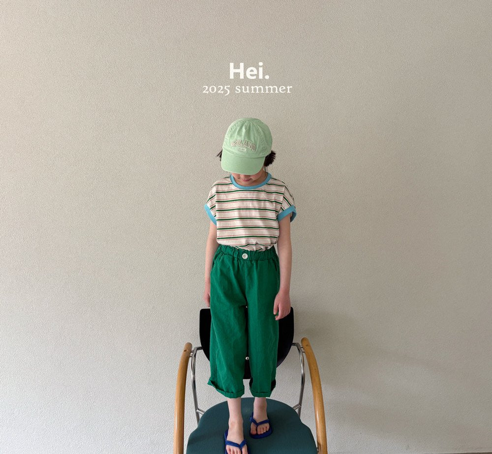 【予約】Hei.配色ボーダーTシャツ---hi021