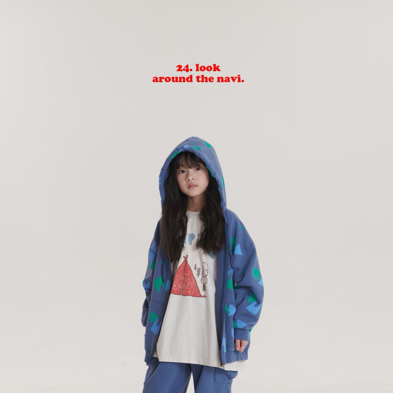 navi.キャンピングロングTシャツ ( kids&junior)☆即納☆---na708