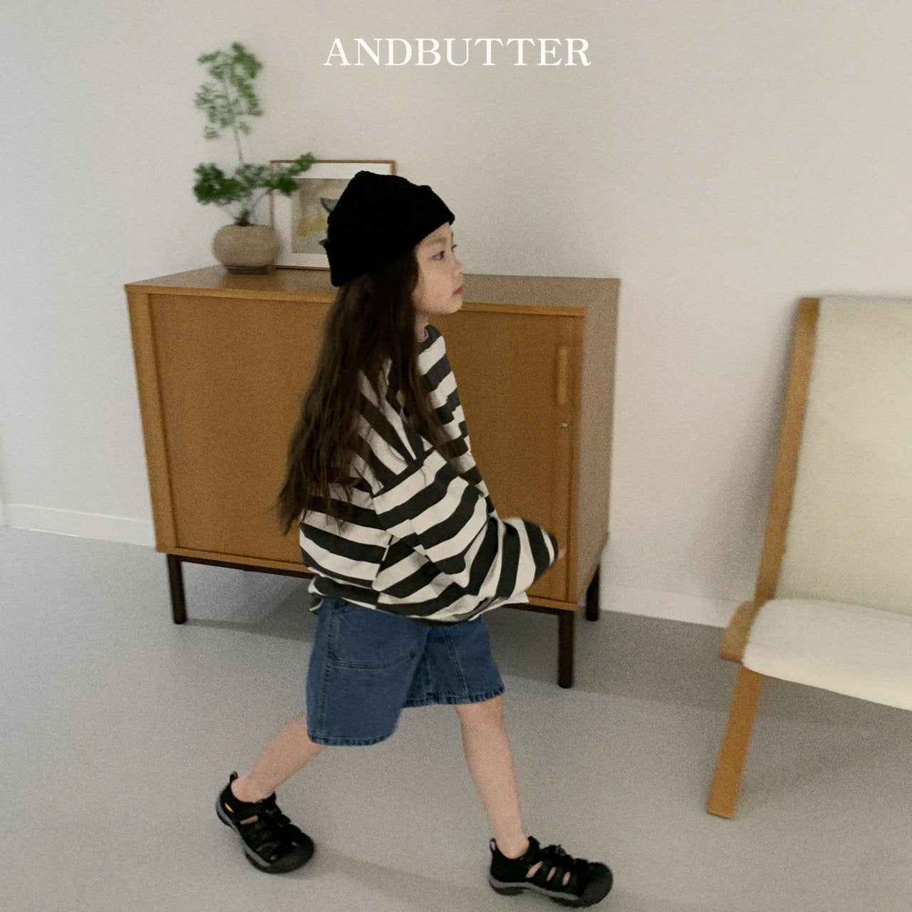 andbutter ハーフデニムパンツ☆即納☆---an111