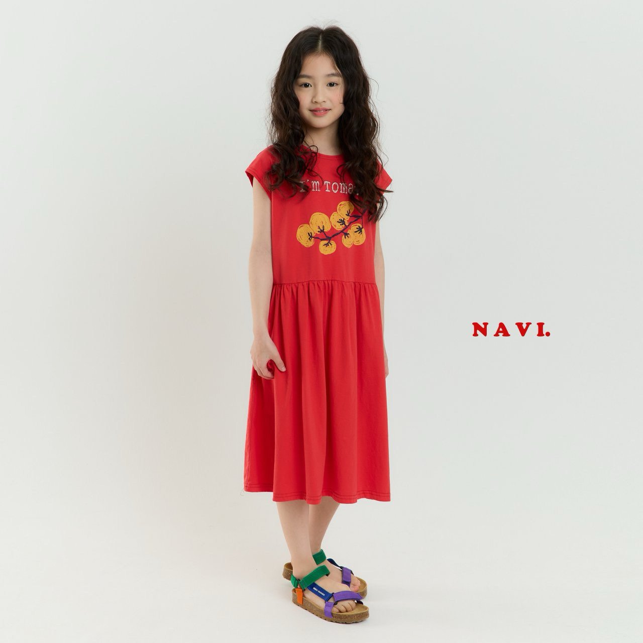 【予約】navi トマトワンピース---na062
