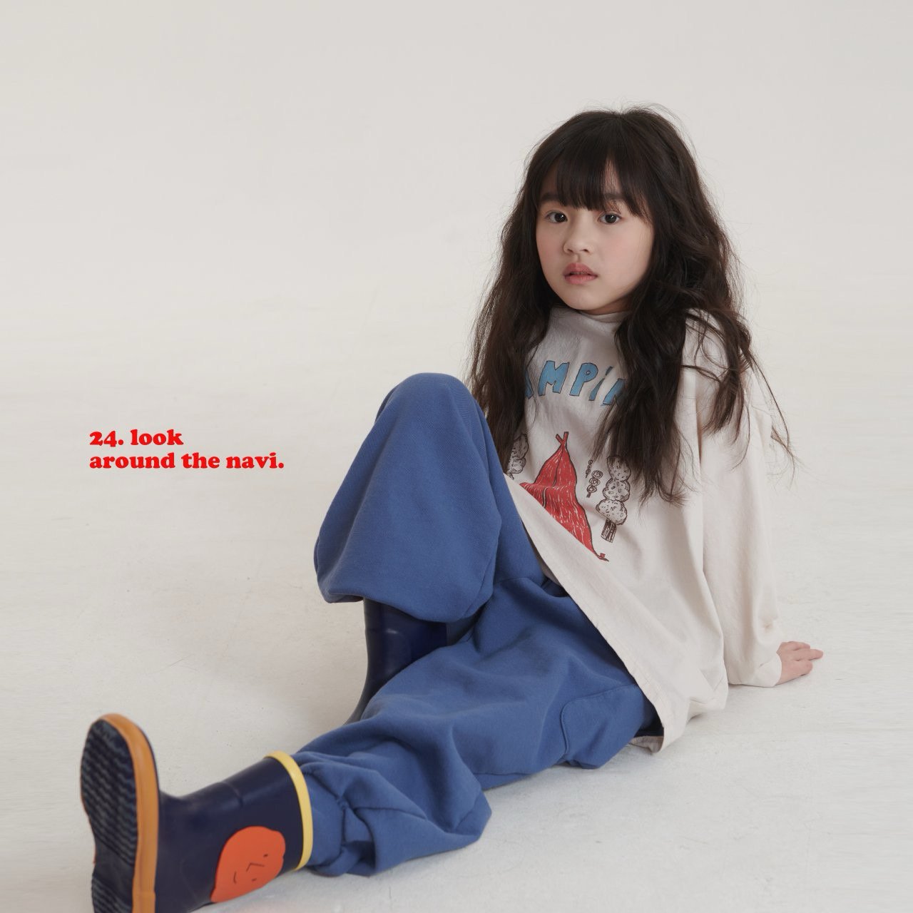 navi.キャンピングロングTシャツ ( kids&junior)☆即納☆---na708