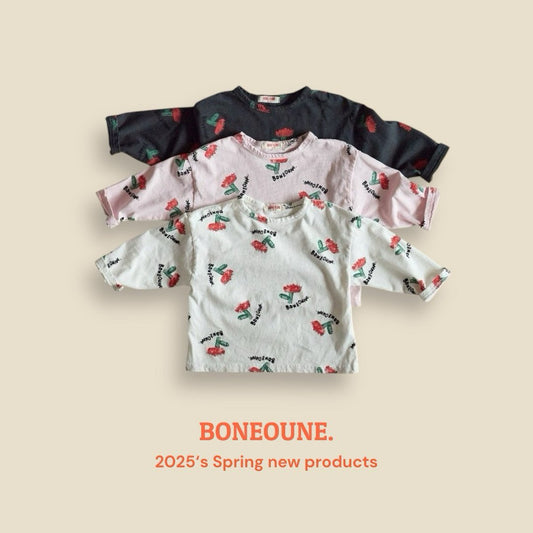 BONEOUNE スケッチフラワーシングルT☆即納☆---bn906