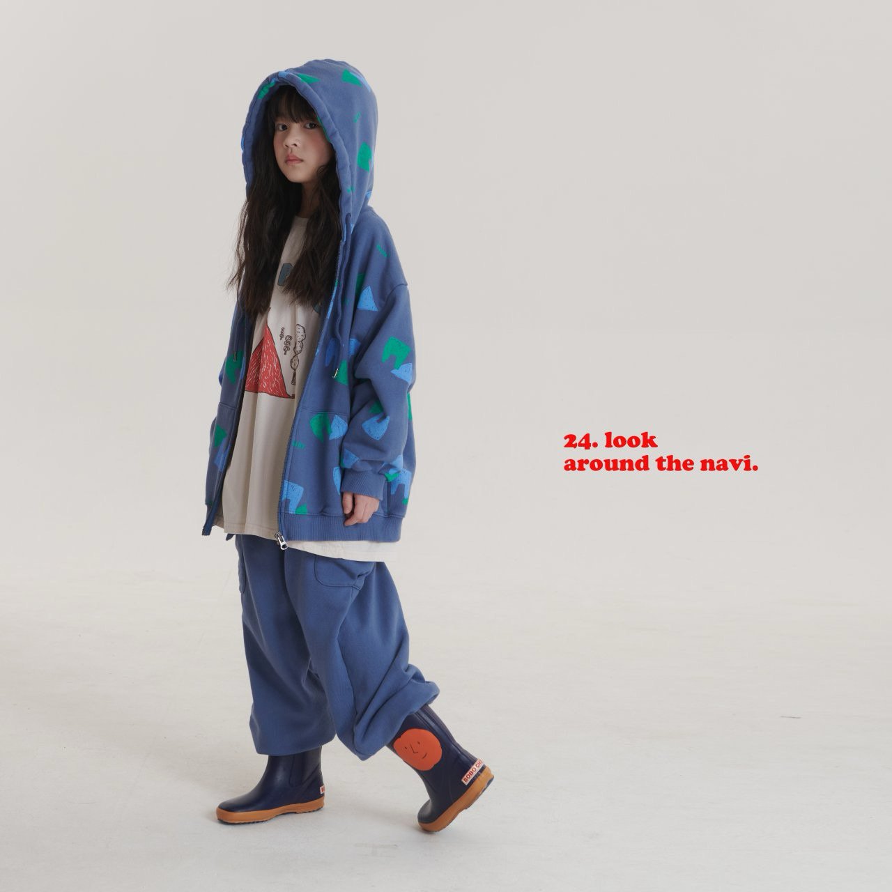 navi.キャンピングロングTシャツ ( kids&junior)☆即納☆---na708