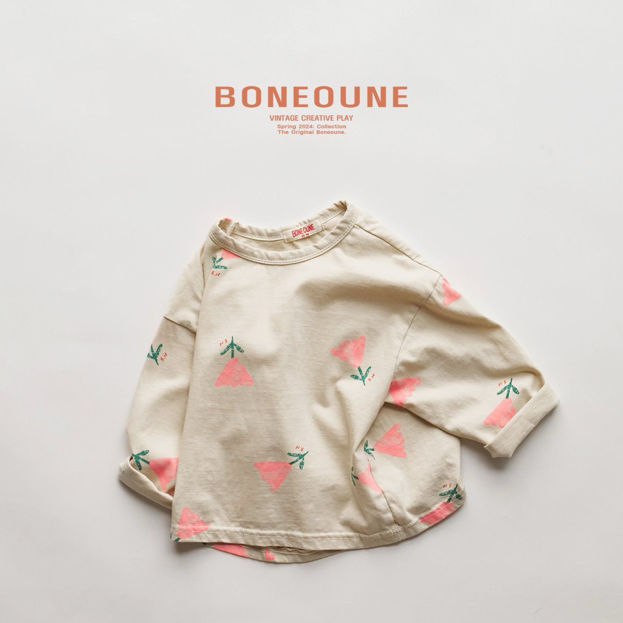 BONEOUNE フラワーシングルT☆即納☆---bn510