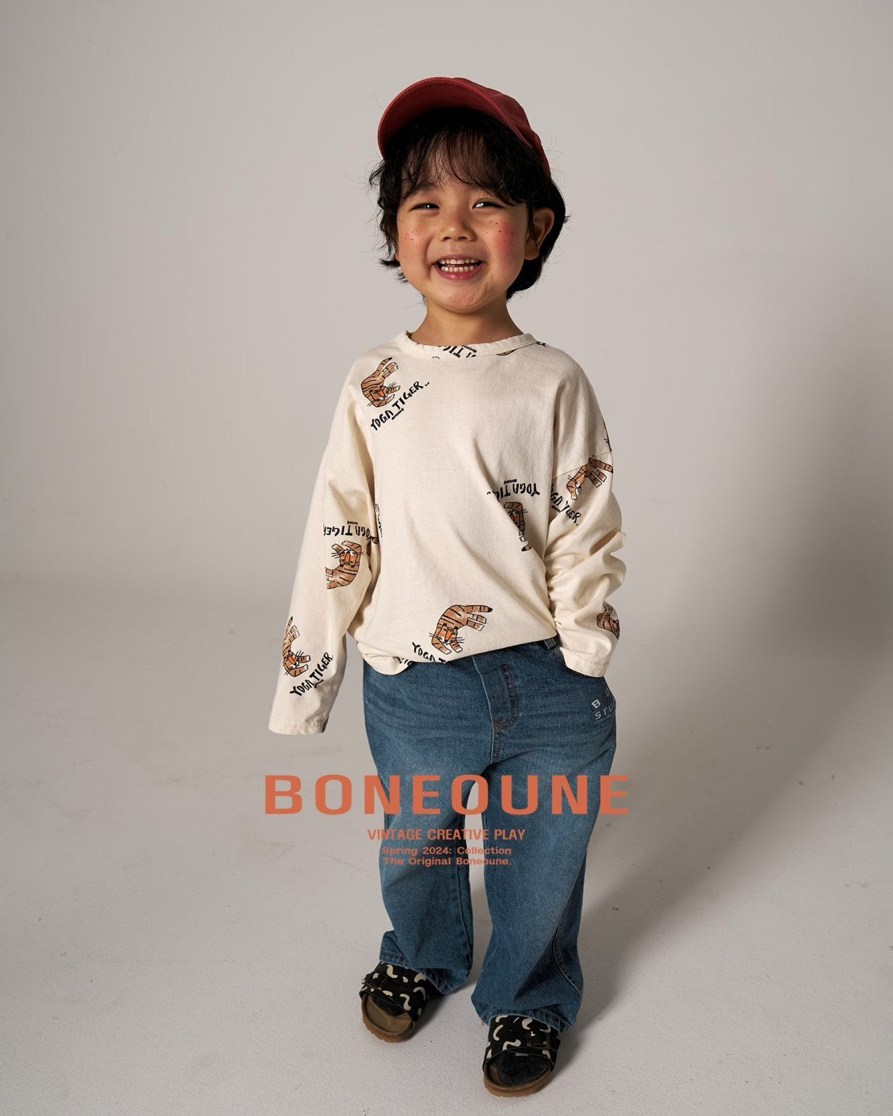 BONEOUNE ヨガタイガーシングルT☆即納☆---bn522