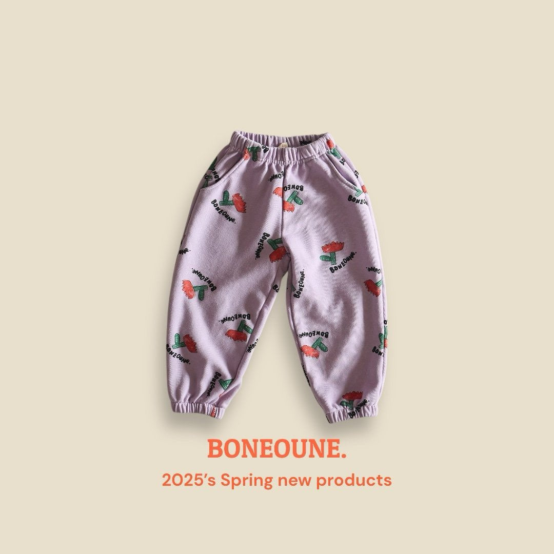 BONEOUNE スケッチフラワージョガーパンツ☆即納☆---bn907
