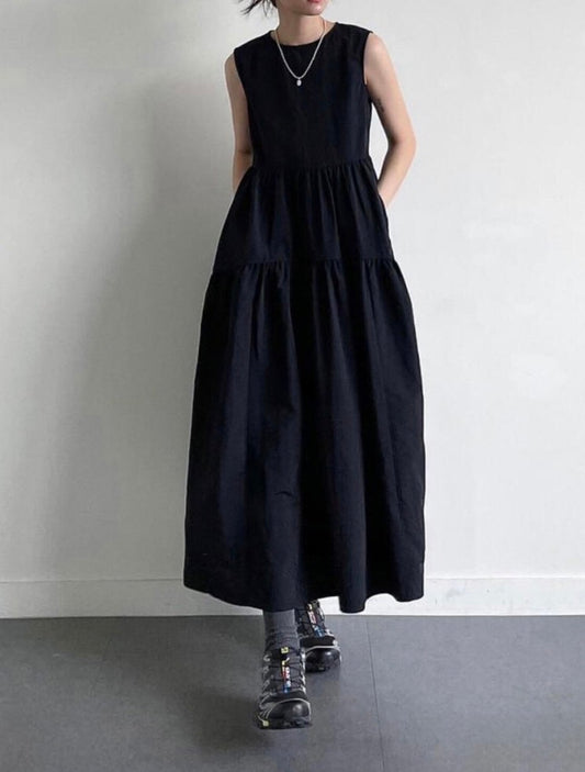 シャカシャカティアードワンピース☆即納☆ADULT---la002