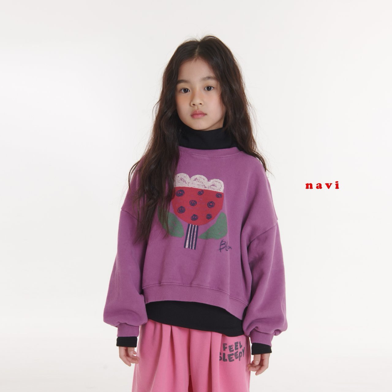 navi.裏起毛チューリップクロップmtm☆即納☆---na908