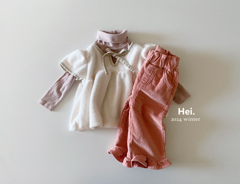 Hei.スパンコーデュロイフリルパンツ---☆即納☆hi862