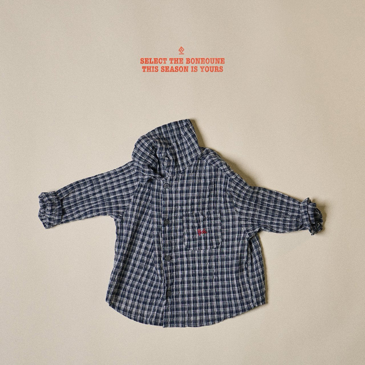 【予約】BONEOUNE チェックシャツ---bn007