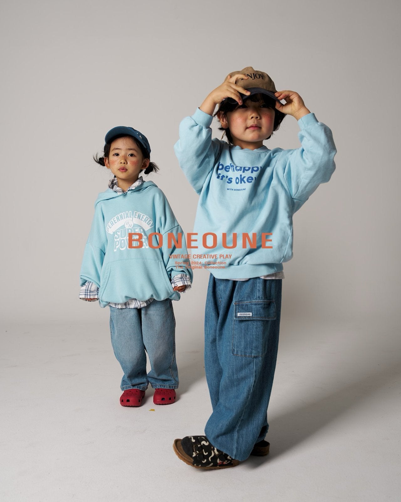 BONEOUNE ソフトカーゴデニムパンツ---bn504