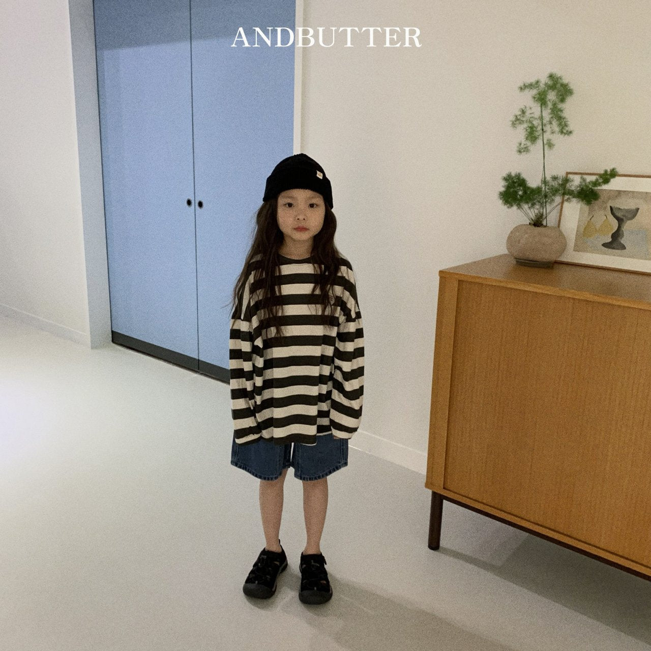 andbutter ハーフデニムパンツ☆即納☆---an111