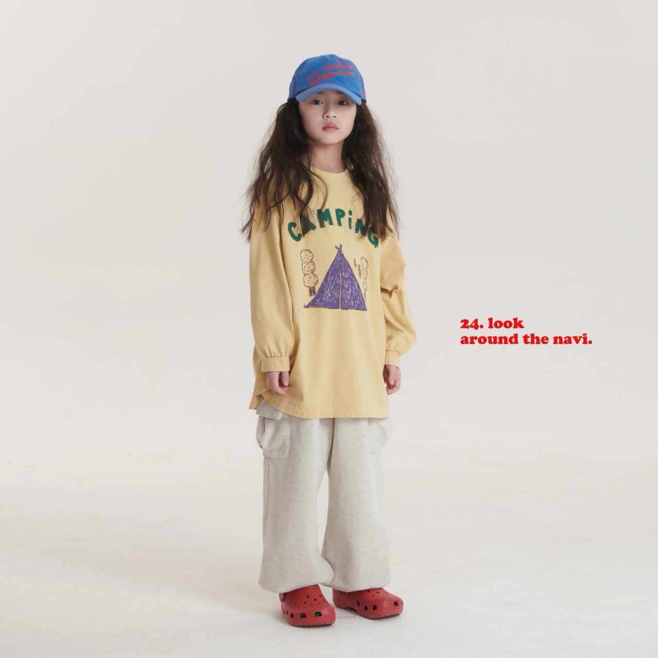 navi.キャンピングロングTシャツ ( kids&junior)☆即納☆---na708