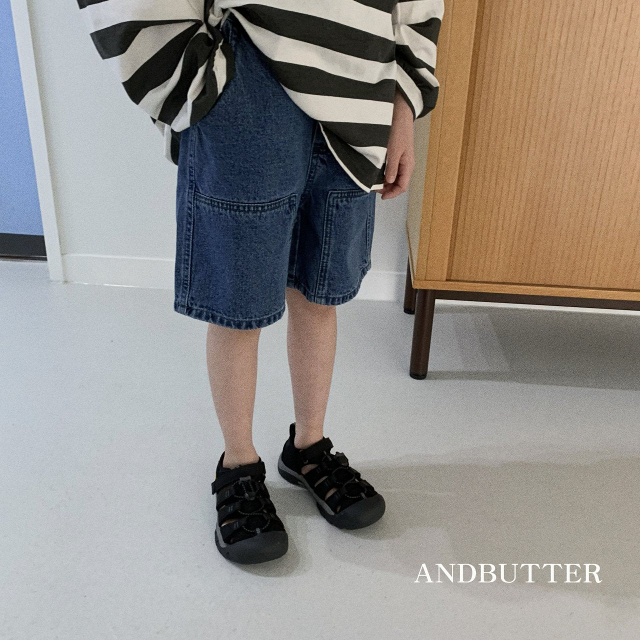 andbutter ハーフデニムパンツ☆即納☆---an111