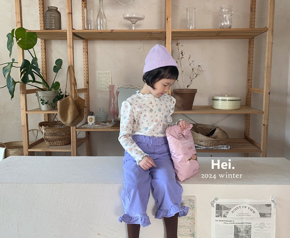 Hei.スパンコーデュロイフリルパンツ---☆即納☆hi862