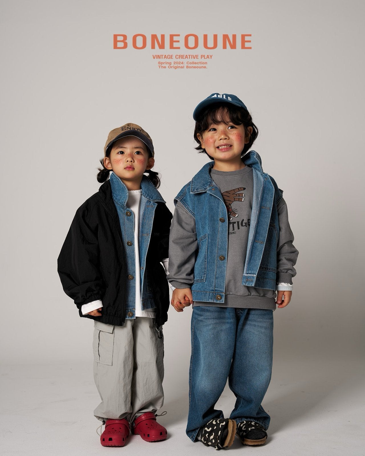 BONEOUNE デニムベスト---bn505