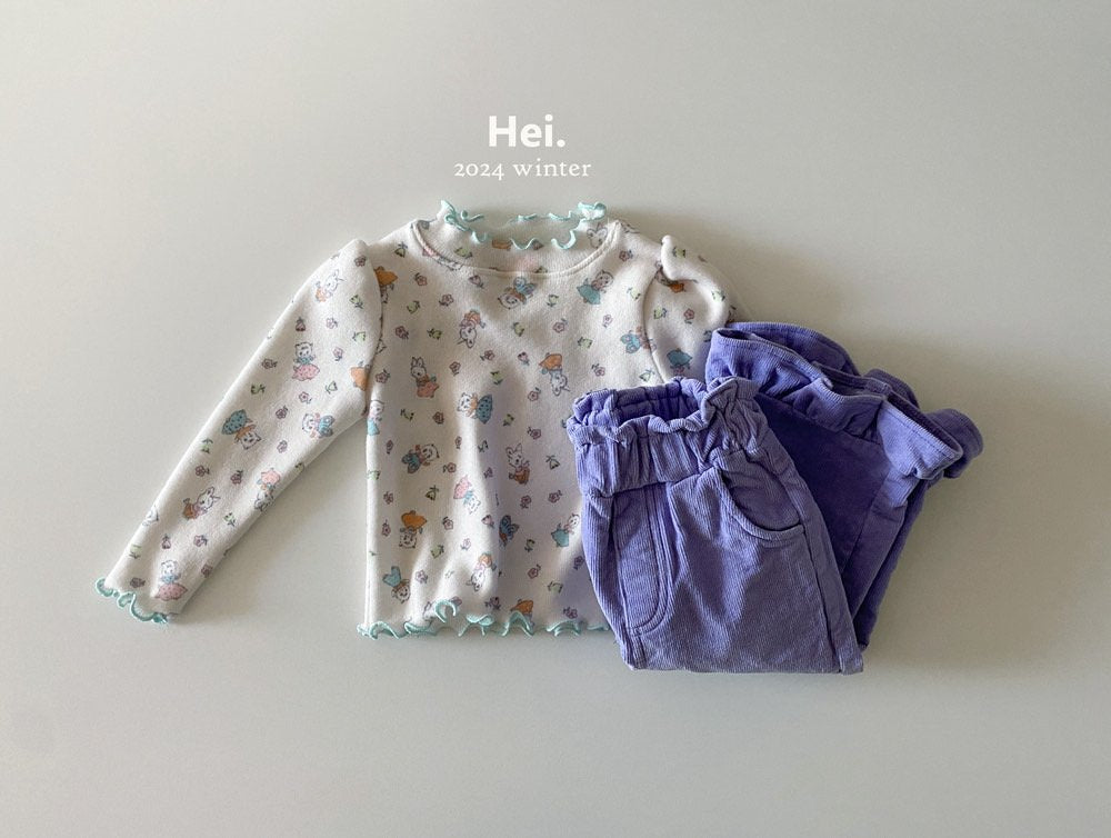 Hei.スパンコーデュロイフリルパンツ---☆即納☆hi862