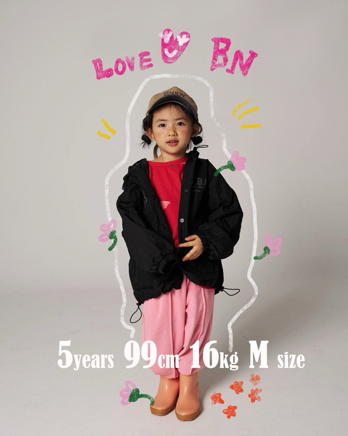 BONEOUNE フラワージップフーディー☆即納☆---bn511